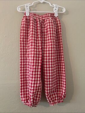 Gingham Pull-On Pants